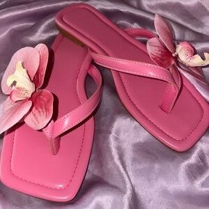 Pink Floral Women's Sandals